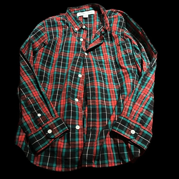 Old Navy  plaid button down boy dress shirt Sz 14/16 - Picture 1 of 10